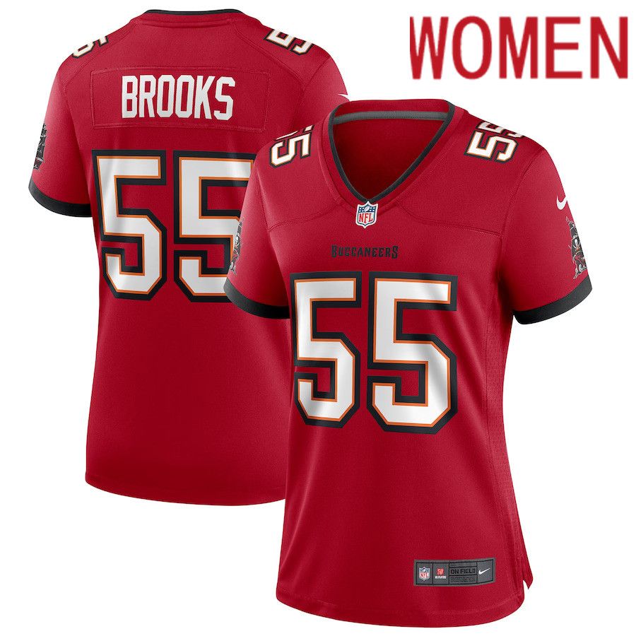 Women Tampa Bay Buccaneers 55 Derrick Brooks Nike Red Game Retired Player NFL Jersey